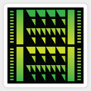 “Dimensional Forest (1)” - V.6 Green - (Geometric Art) (Dimensions) - Doc Labs Sticker